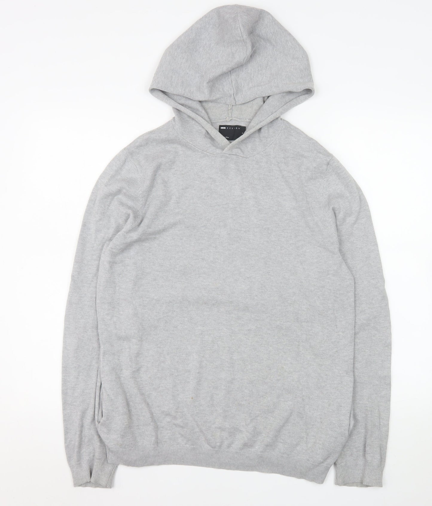 Mens UK Size S ASOS DESIGN Grey Pullover Hoodie