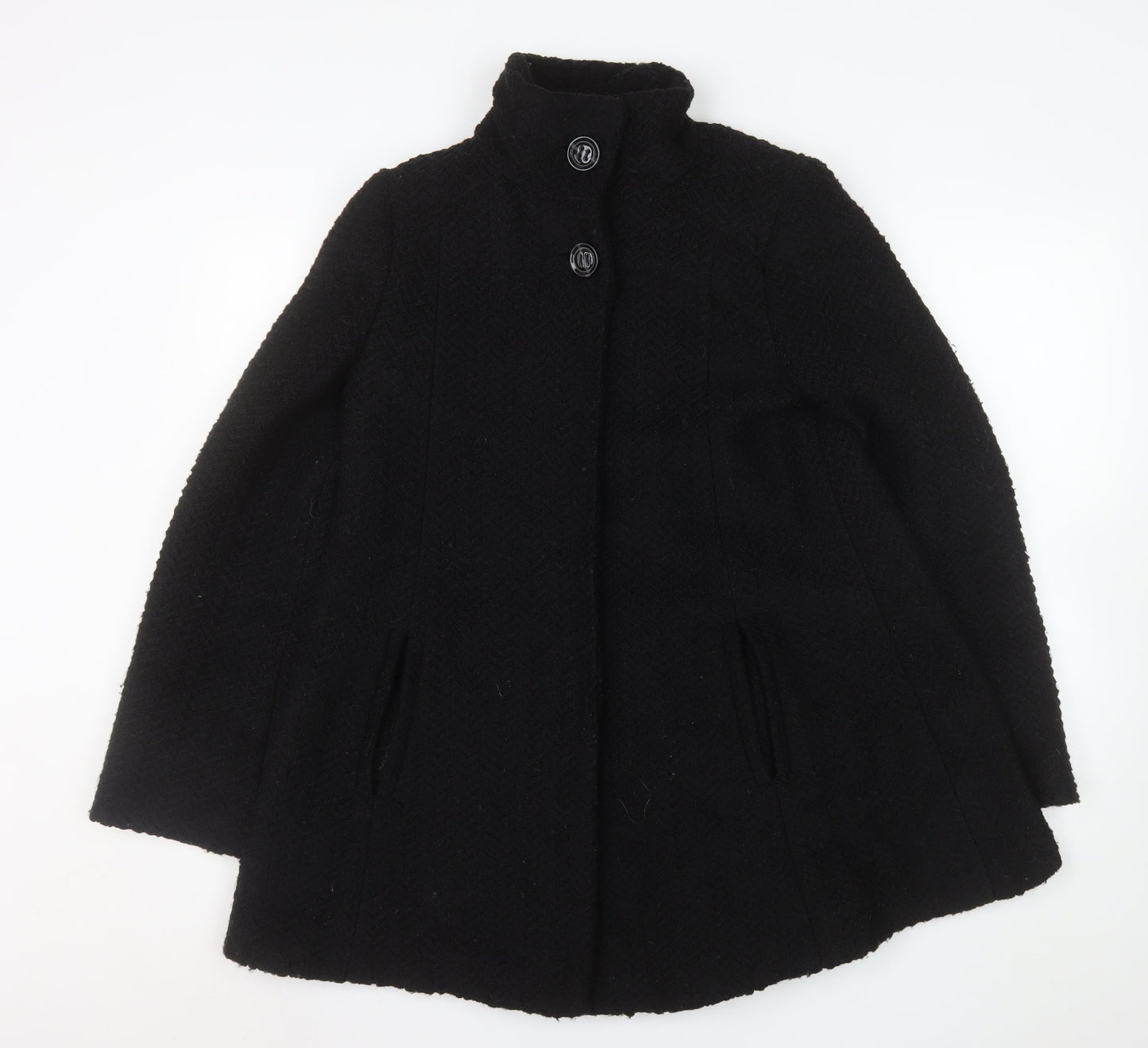 Womens UK Size 8 Monsoon Black Overcoat