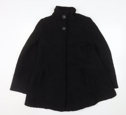 Womens UK Size 8 Monsoon Black Overcoat