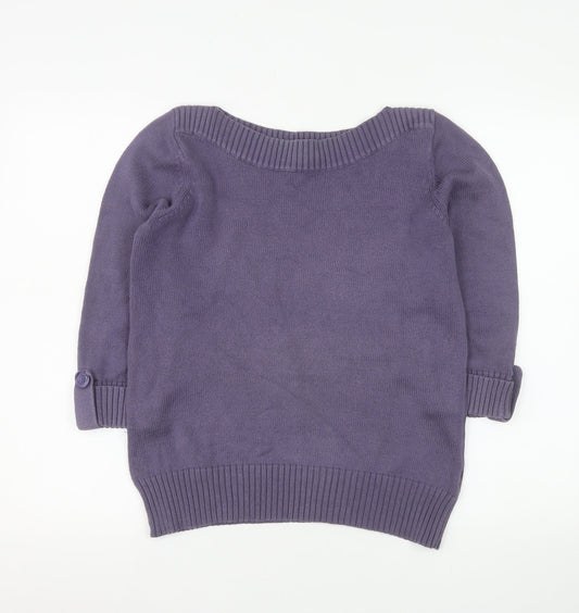 Womens UK Size 12 Marks and Spencer Purple Pullover Jumper