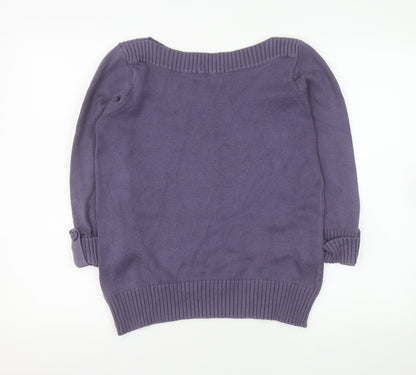 Womens UK Size 12 Marks and Spencer Purple Pullover Jumper
