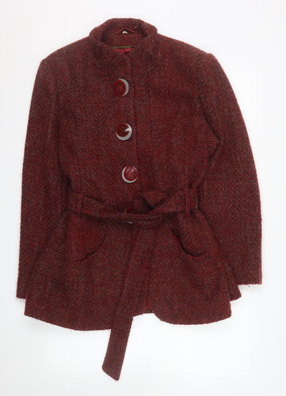 Womens UK Size 16 Klass Collection Red Overcoat