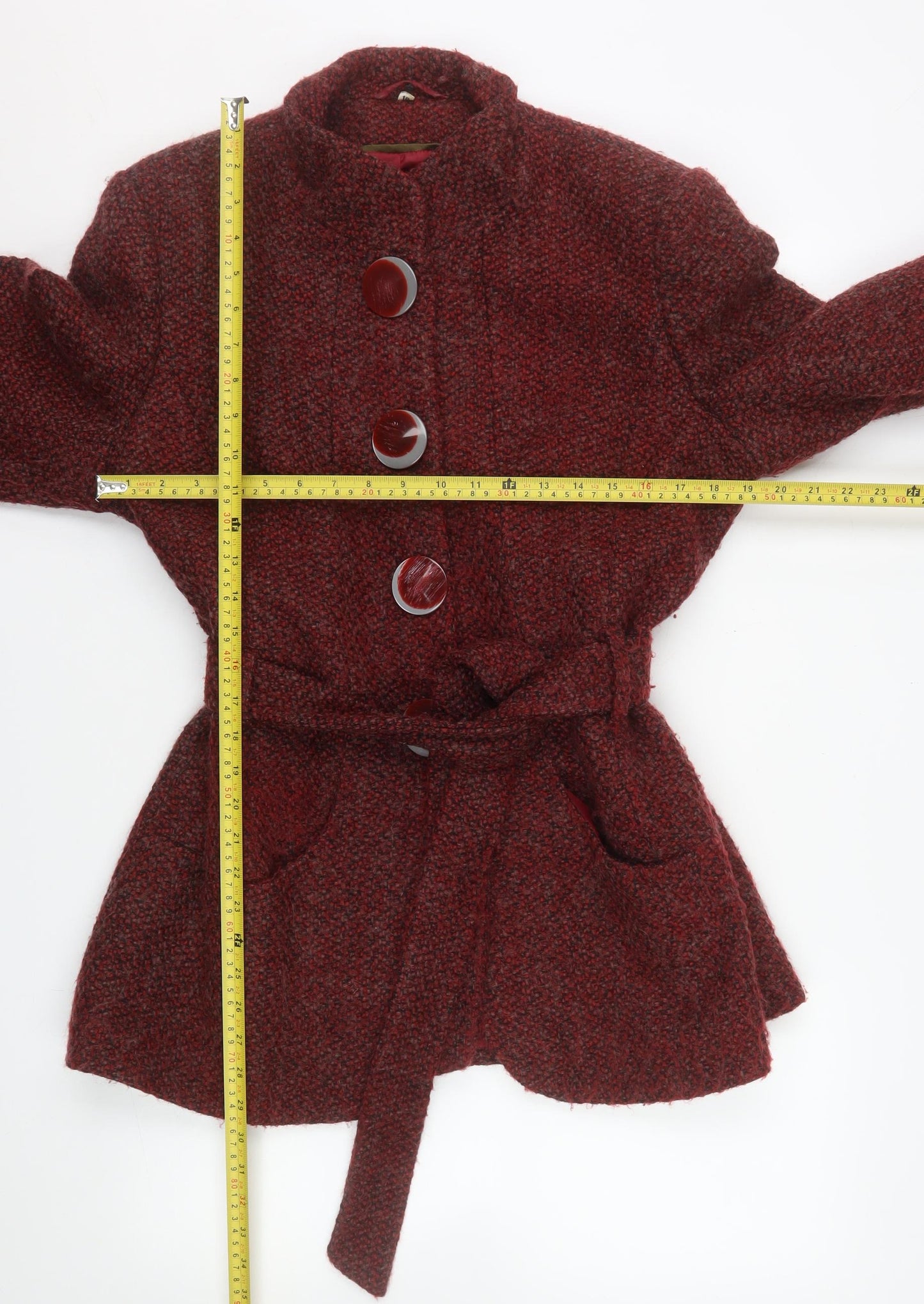 Womens UK Size 16 Klass Collection Red Overcoat