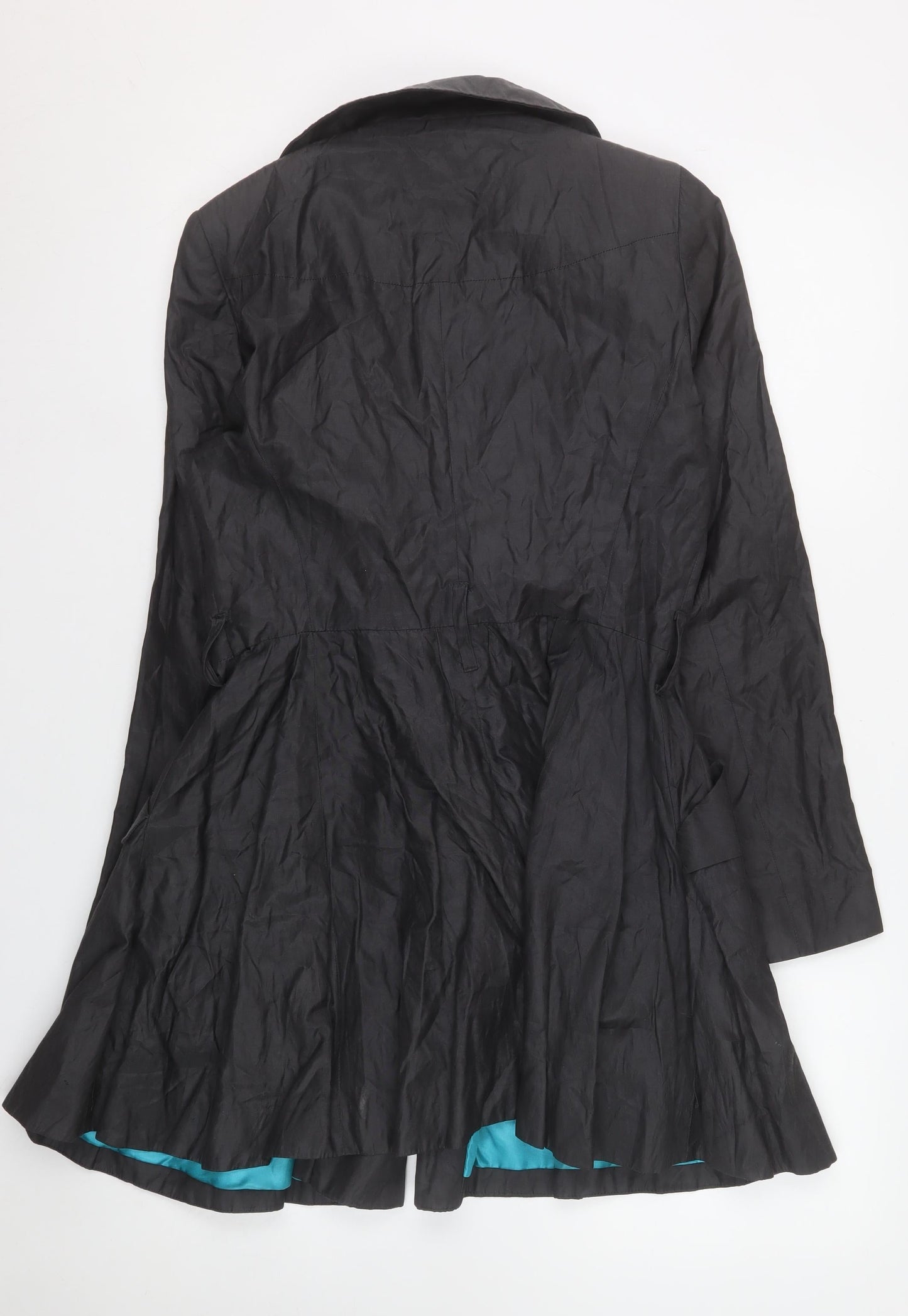 Womens UK Size 8 NEXT Black Trench Coat