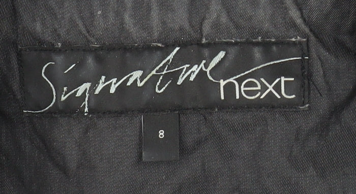 Womens UK Size 8 NEXT Black Trench Coat
