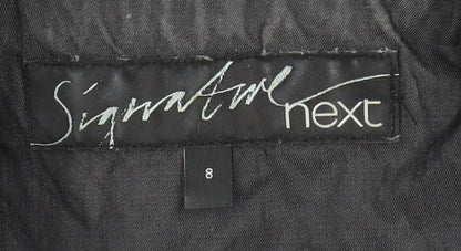 Womens UK Size 8 NEXT Black Trench Coat