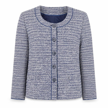Eastex Women’s Blue Striped Woven Lined Blazer Jacket Size 16
