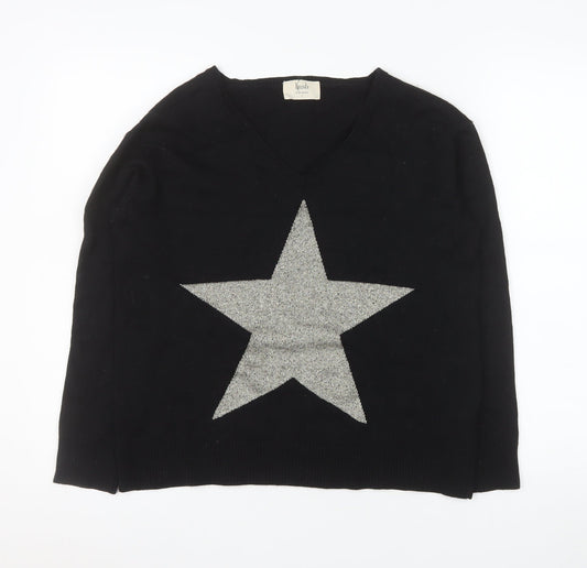 Womens UK Size S Hush Black Pullover Jumper