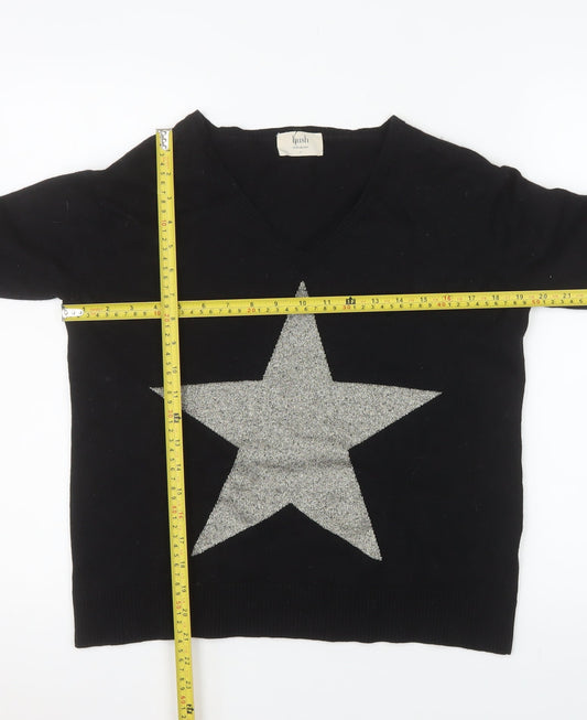 Womens UK Size S Hush Black Pullover Jumper