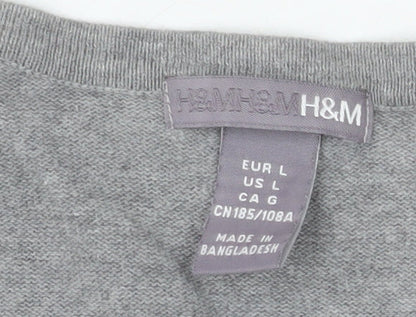 Mens UK Size L H&M Grey Pullover Jumper
