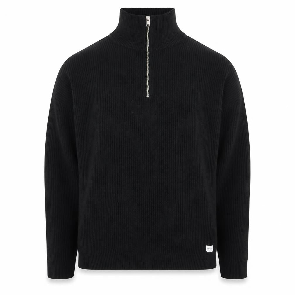 Mens UK Size 2XL JACK & JONES Black Henley Sweatshirt