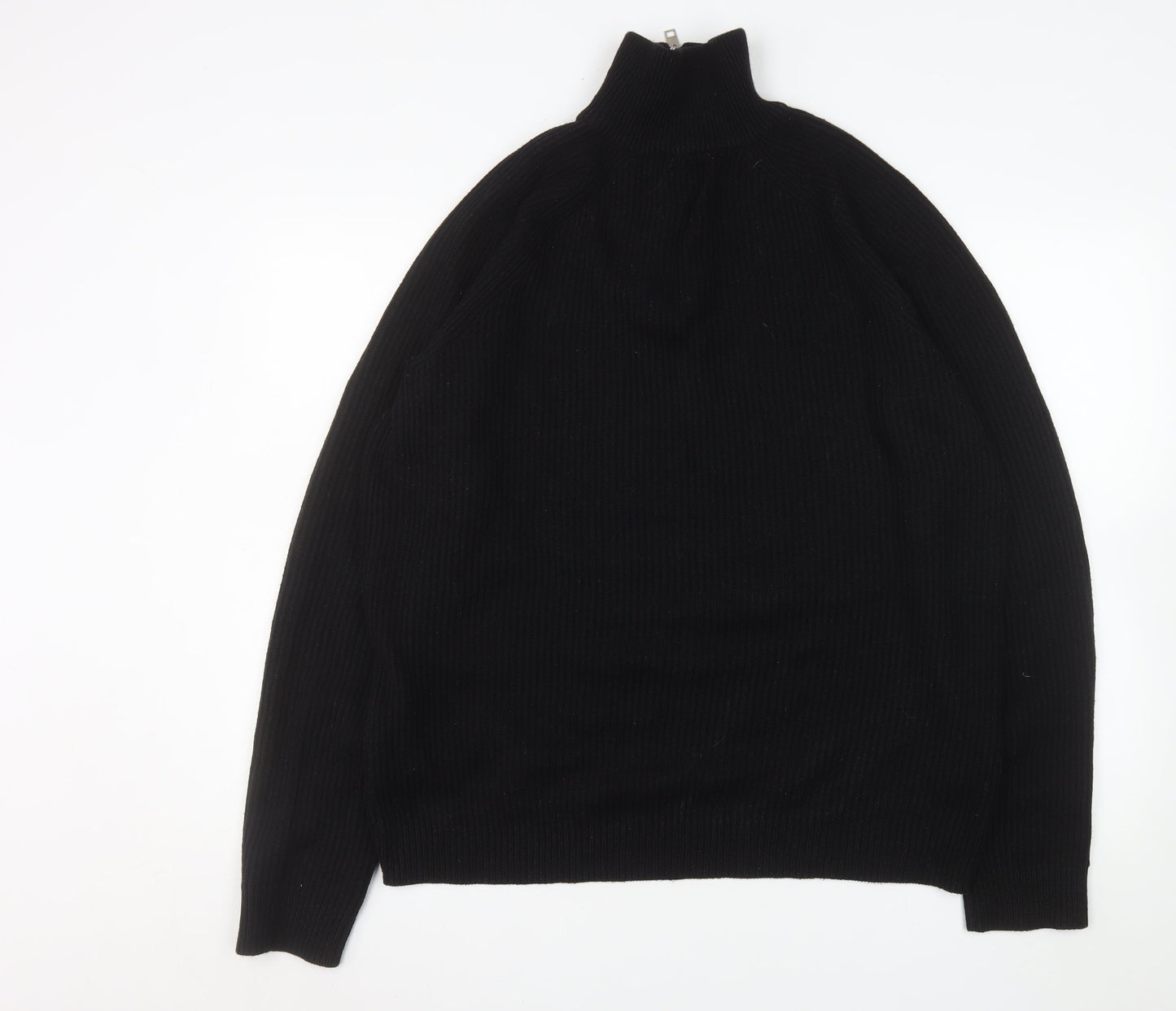 Mens UK Size 2XL JACK & JONES Black Henley Sweatshirt