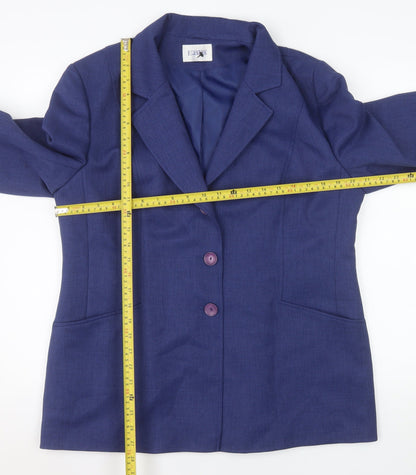 Womens UK Size 16 Eastex Regular Blue Blazer
