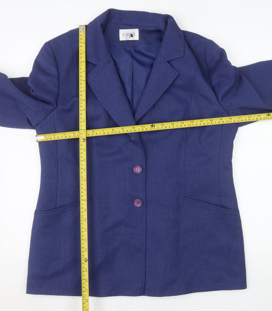 Womens UK Size 16 Eastex Regular Blue Blazer