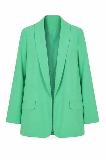 Maestro Woman Green Shawl Lapel Blazer Size 14 Regular Fit