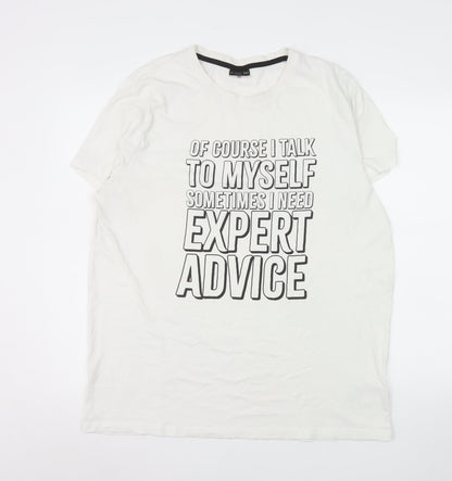 Mens UK Size 2XL Alphar One White  T-Shirt