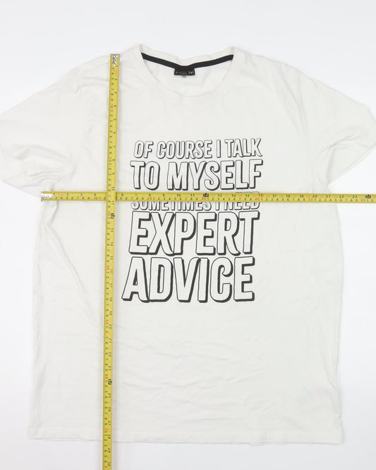 Mens UK Size 2XL Alphar One White  T-Shirt