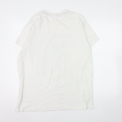 Mens UK Size 2XL Alphar One White  T-Shirt
