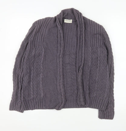 Marks and Spencer Women’s Grey Cable Knit Long Sleeve Open Cardigan Size 8