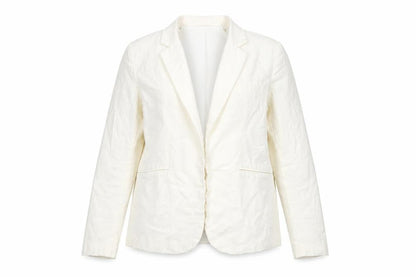 Eliane Rose Women's Ivory Linen Blend Single Breasted Blazer Size 14