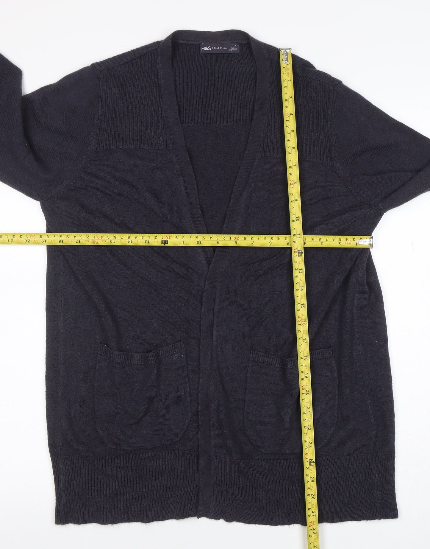 Womens UK Size L Marks and Spencer Black Cardigan Jumper