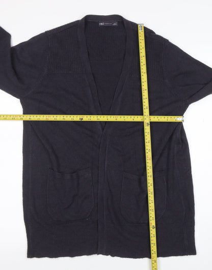 Womens UK Size L Marks and Spencer Black Cardigan Jumper