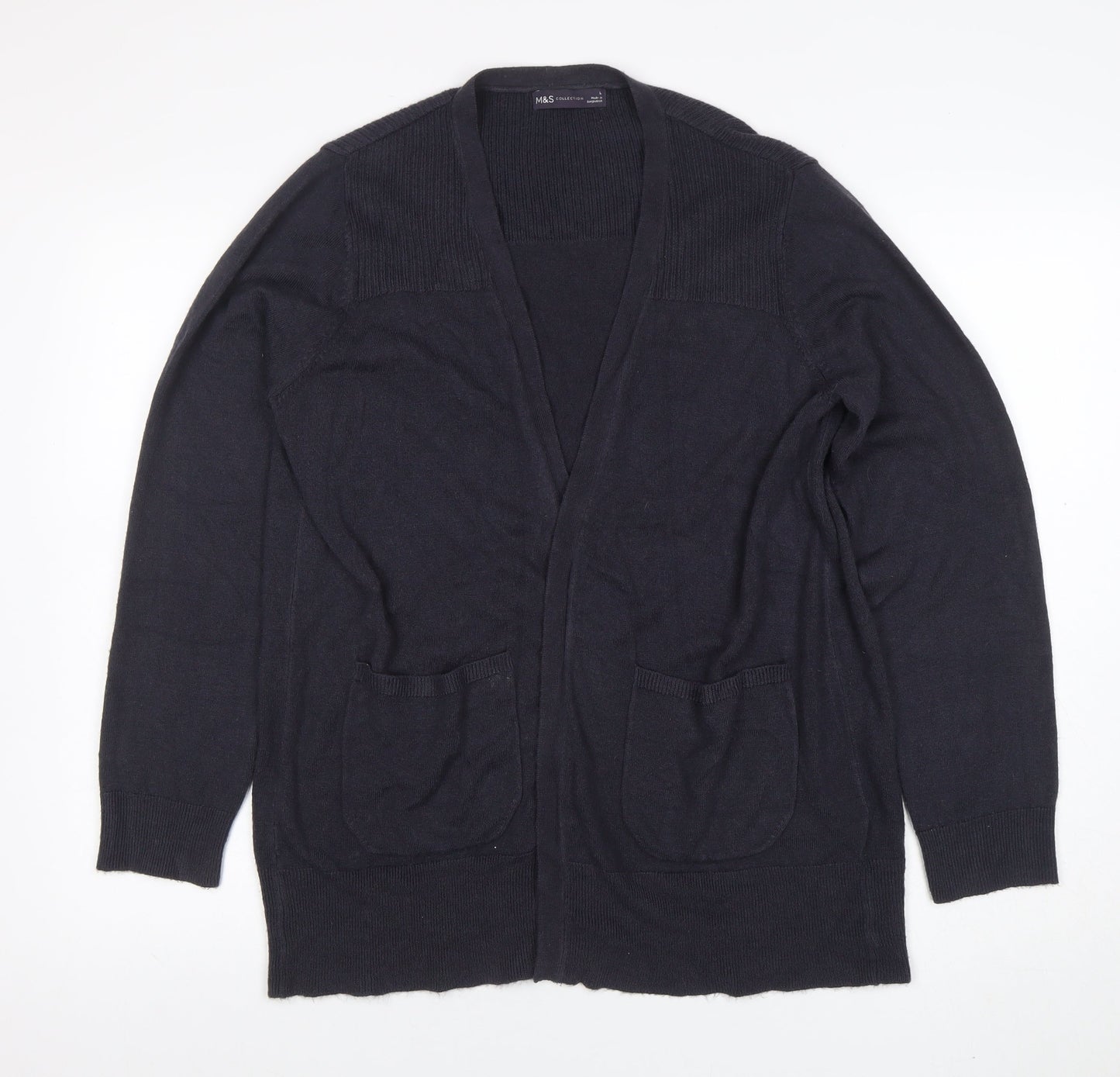 Womens UK Size L Marks and Spencer Black Cardigan Jumper