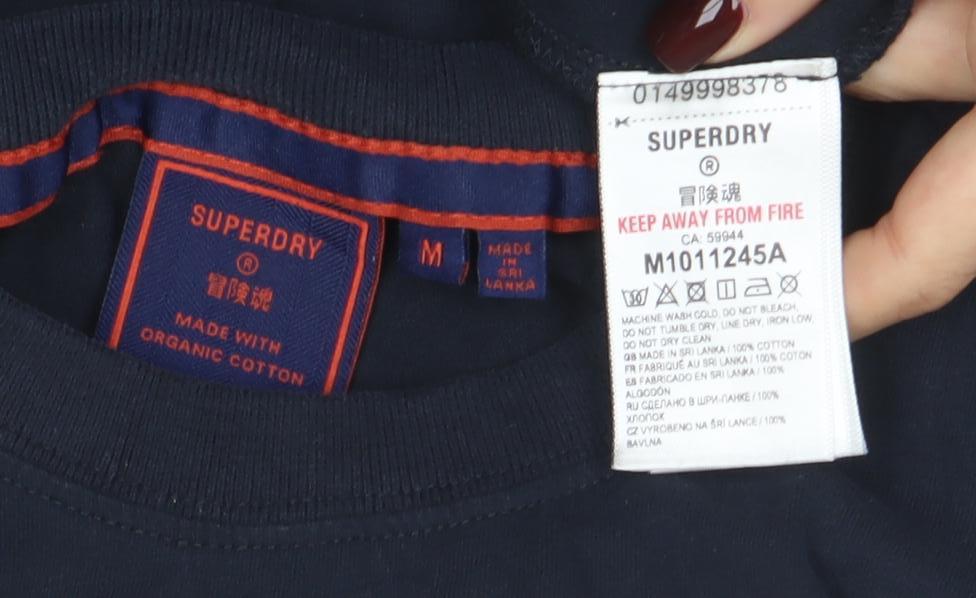 Mens UK Size M Superdry Blue  T-Shirt