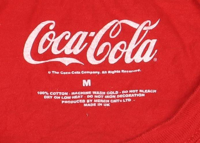 Mens UK Size M Coca-Cola Red  T-Shirt