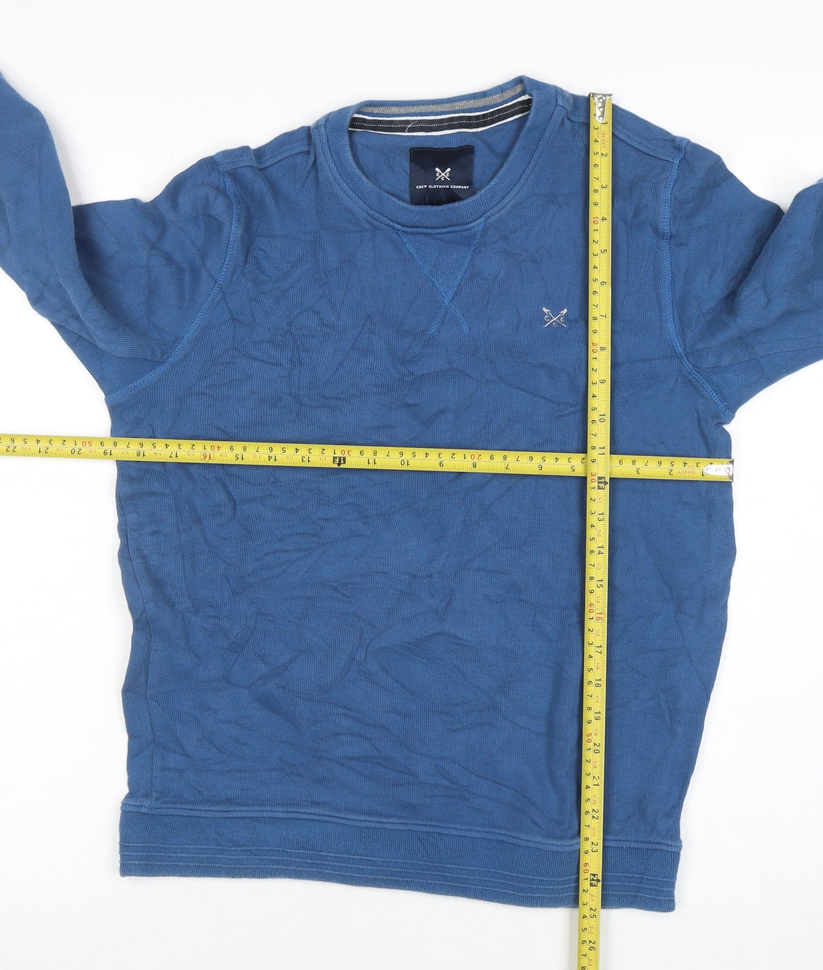 Crew Clothing Men's Blue Small Pullover Sweatshirt
