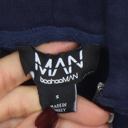 Mens UK Size S boohooMAN Blue Full Zip Hoodie