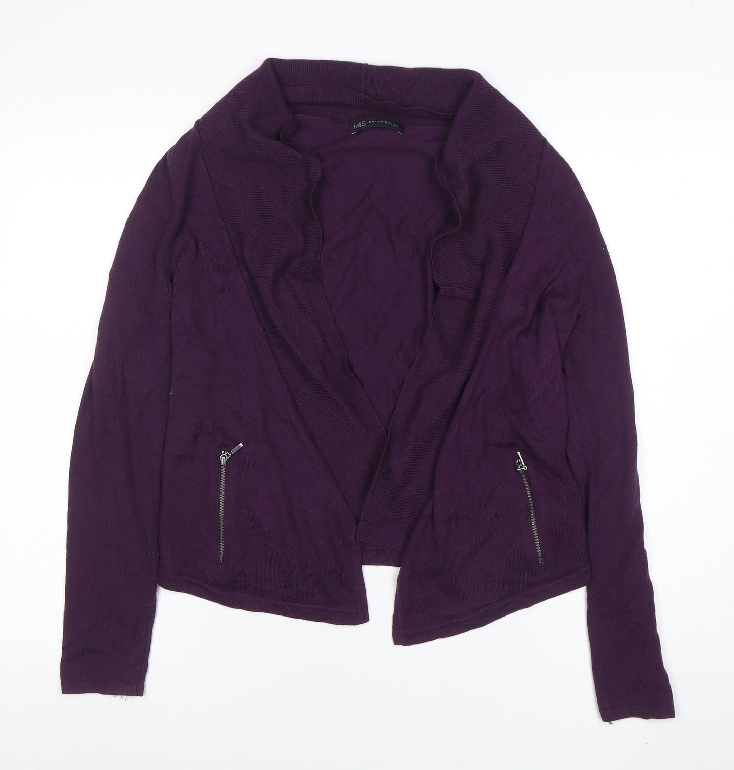 Womens UK Size 10 Marks and Spencer Purple Cardigan Jumper
