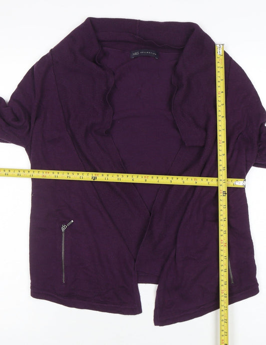 Womens UK Size 10 Marks and Spencer Purple Cardigan Jumper