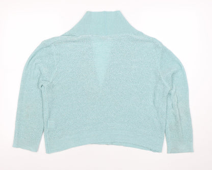 Roman Women’s Blue Knit Open Front Cardigan Size 18