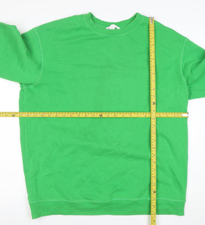 Womens UK Size 12 H&M Green Pullover Sweatshirt