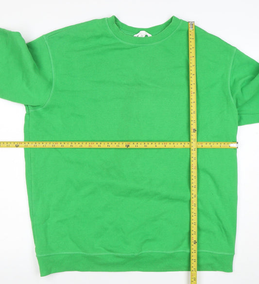 Womens UK Size 12 H&M Green Pullover Sweatshirt