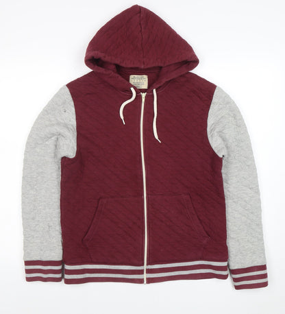 Mens UK Size S Burton Menswear Red Full Zip Hoodie