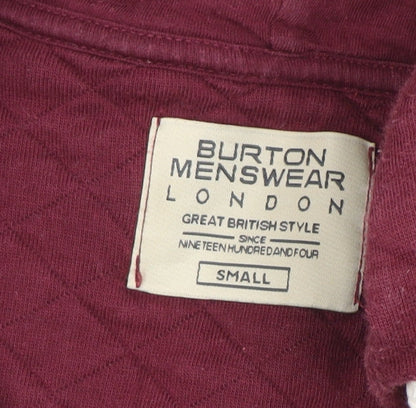 Mens UK Size S Burton Menswear Red Full Zip Hoodie