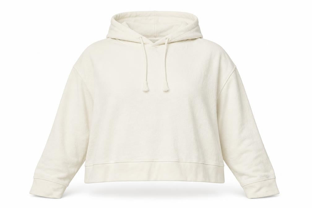 Womens UK Size L Weekday Ivory Pullover Hoodie