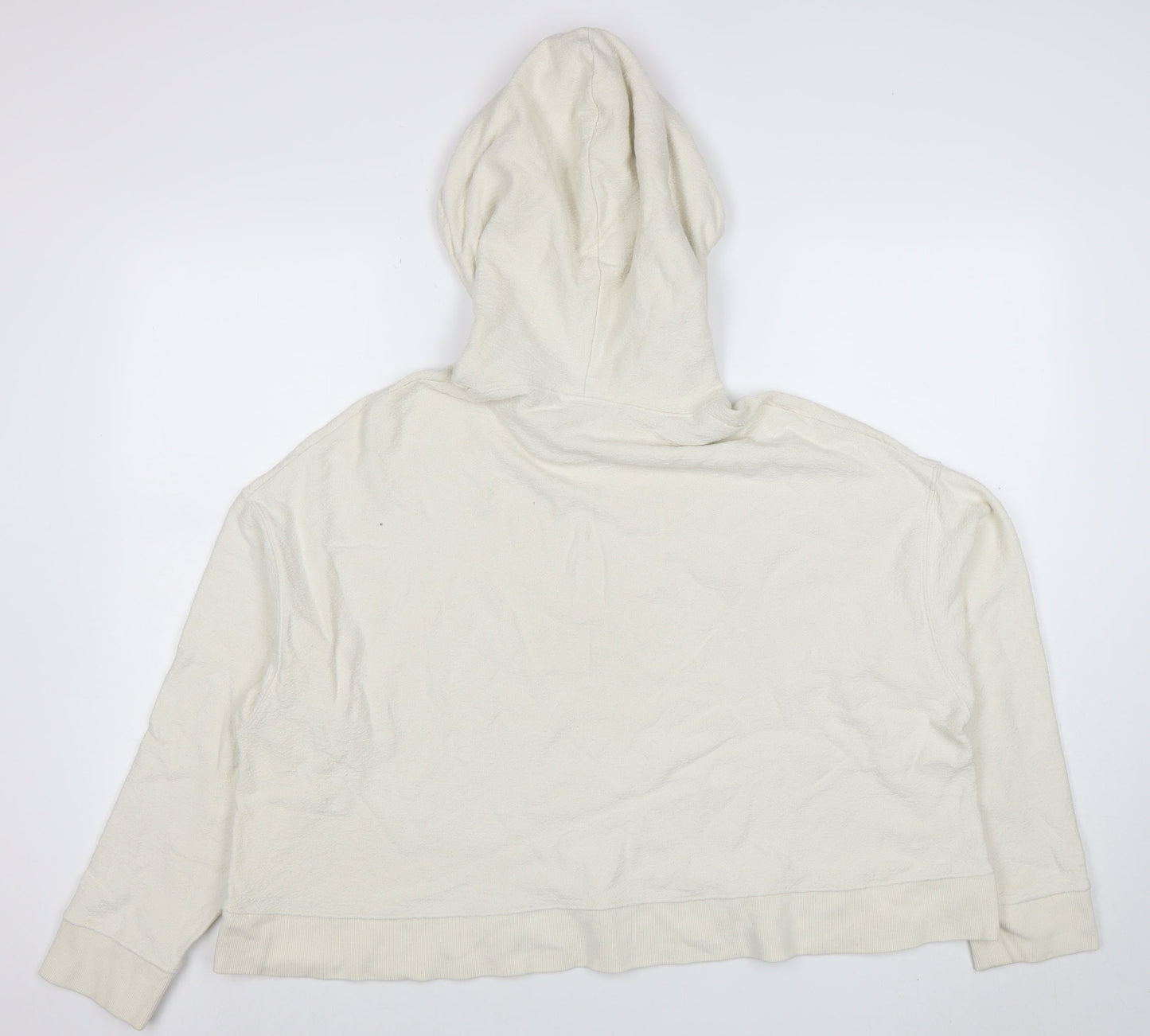 Womens UK Size L Weekday Ivory Pullover Hoodie