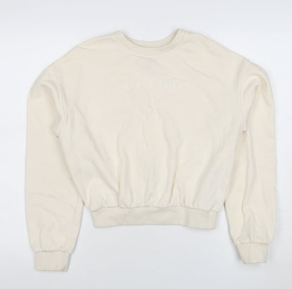 Womens UK Size XS H&M Beige Pullover Sweatshirt