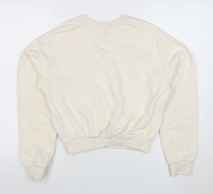 Womens UK Size XS H&M Beige Pullover Sweatshirt