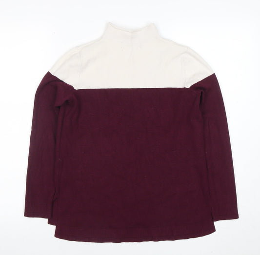 Marks and Spencer Women’s Multicoloured High Neck Jumper Size 10
