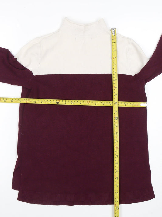 Marks and Spencer Women’s Multicoloured High Neck Jumper Size 10