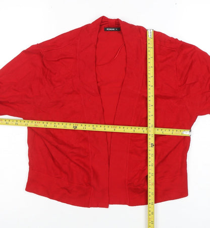 Womens UK Size 14 Roman Red Cardigan Jumper