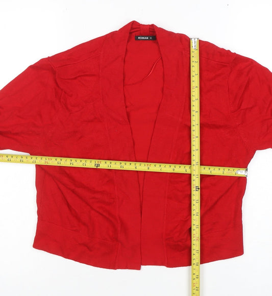 Womens UK Size 14 Roman Red Cardigan Jumper