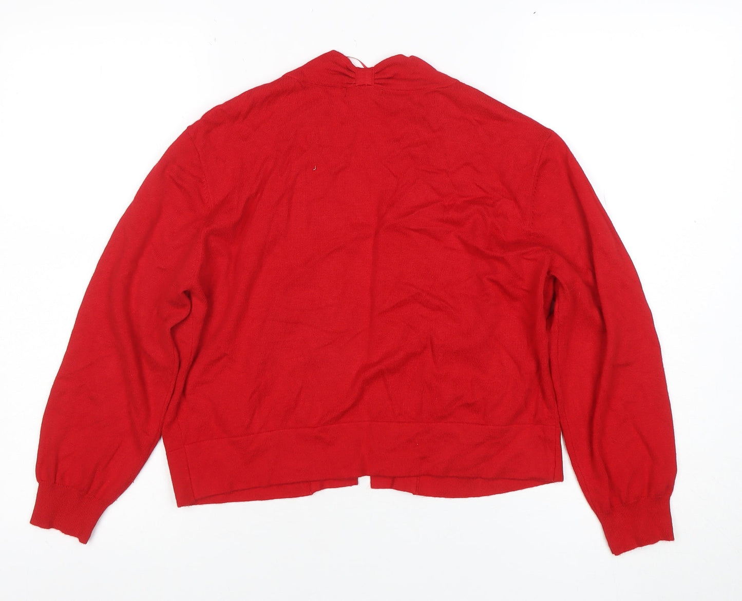 Womens UK Size 14 Roman Red Cardigan Jumper