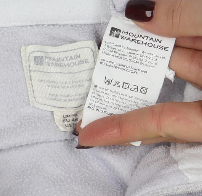 Womens UK Size 14 Mountain Warehouse White Pullover Sweatshirt