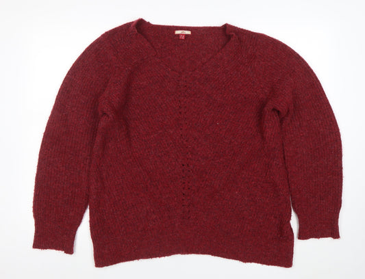 Womens UK Size 16 Joe Browns Red Pullover Jumper