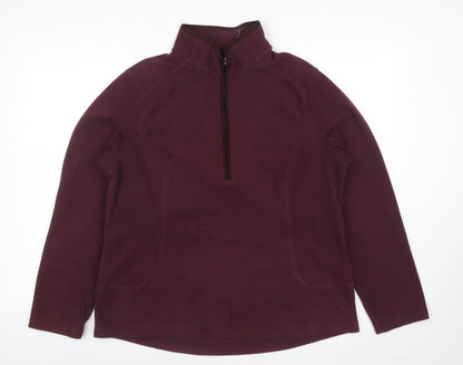 Womens UK Size L Lands' End Red Pullover Sweatshirt